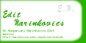 edit marinkovics business card